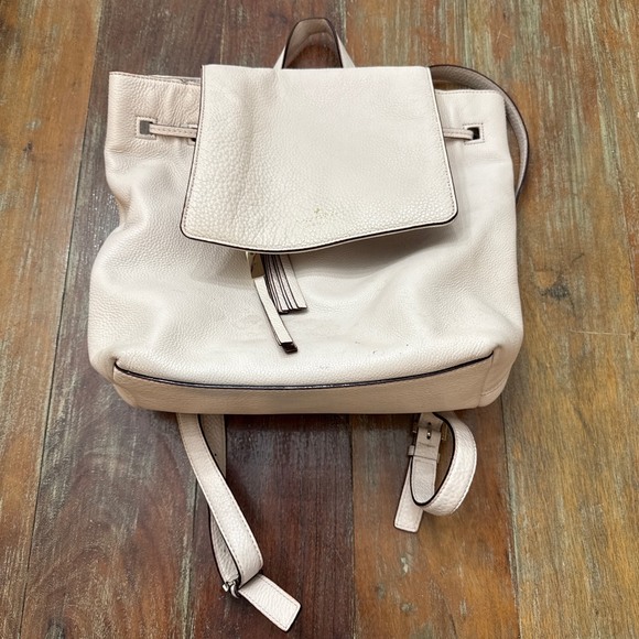 Kate Spade Handbags - Kate Spade Beige Leather Drawstring Backpack Purse One Size Women’s